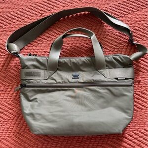 Adidas Originals Olive Nylon Tote Bag | Large Zip Shoulder Bag